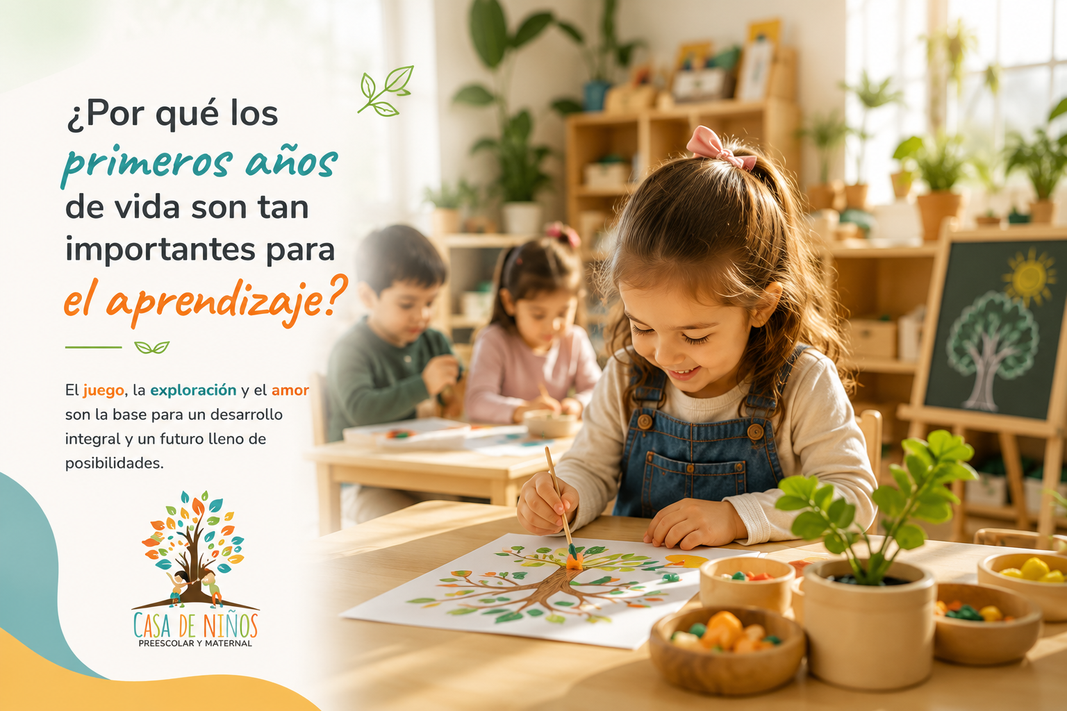 Preescolar en Zinacantepec Casa de Niños durante una actividad de aprendizaje